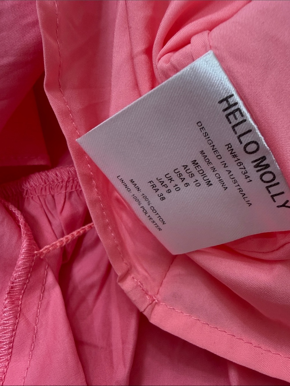NWT Hello Molly RUFFLED OUT DRESS PINK - Picture 15 of 16